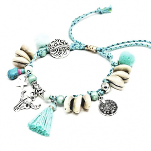 Enkelbandje Bohemian Turqouise